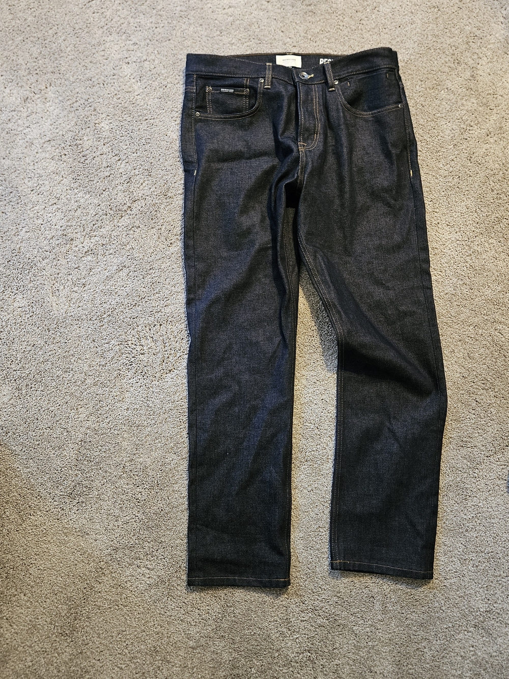 Quicksilver Men's Dark Blue Straight Fit Jeans